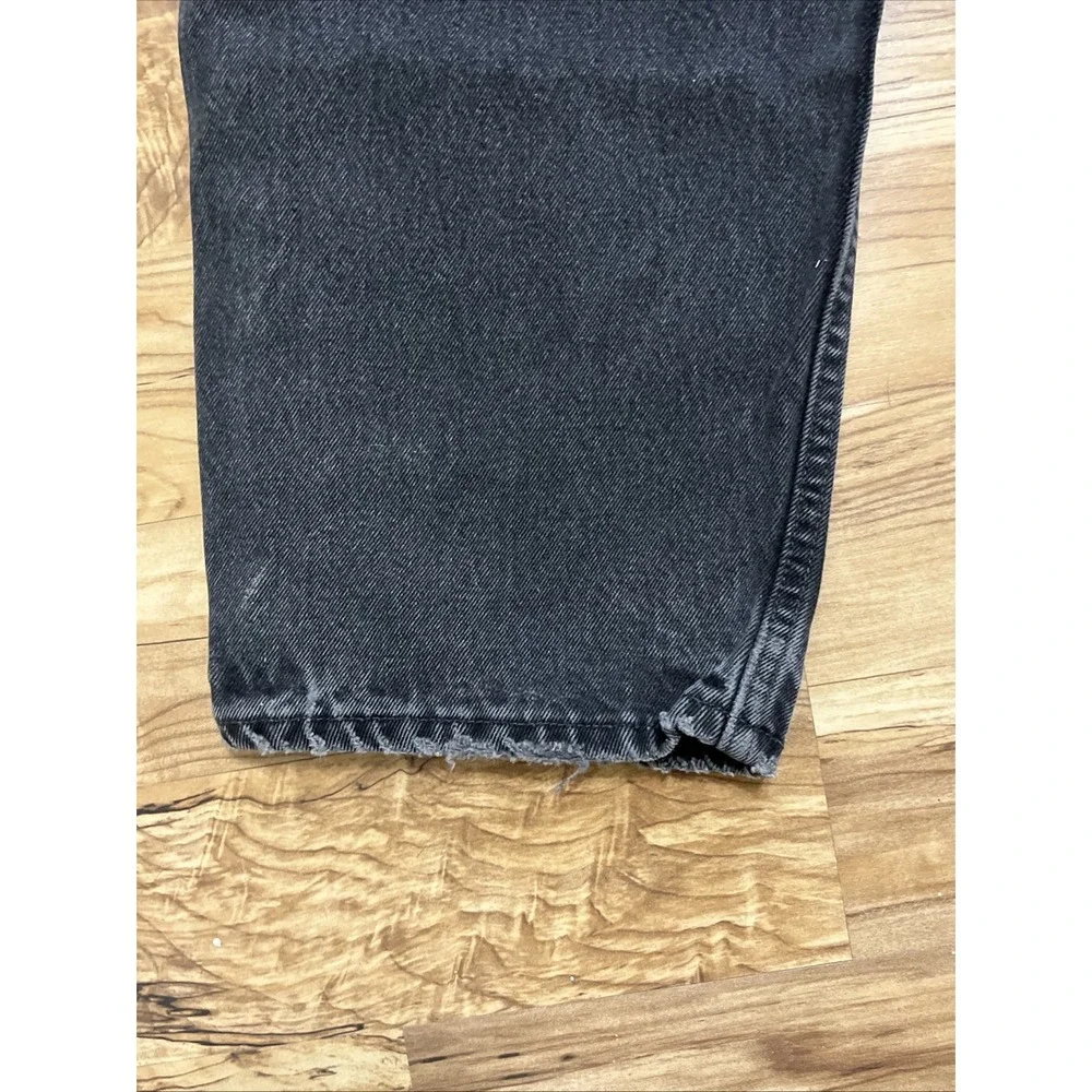 Levi's Mens 550 Classic Straight Jeans‎ Black Pockets Relaxed Fit Distress 40x32